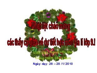 Bài giảng Địa lý Lớp 9 - Bài 35: Vùng đồng bằng sông Cửu Long - Nguyễn Thị Mai