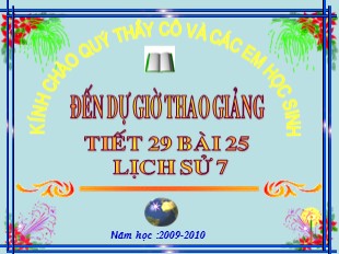 Bài giảng Lịch sử Lớp 6 - Tiết 29, Bài 25: Ôn tập Chương III