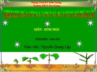 Bài giảng Sinh học 6 - Bài 42: Lớp hai lá mầm và lớp một lá mầm - Nguyễn Quang Lập