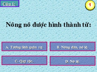 287 Câu hỏi trắc nghiệm môn Lịch sử