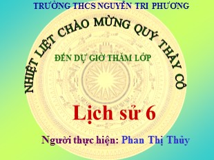 Bài giảng Lịch Sử 6 - Bài 12: Nhà nước Văn Lang - Phan Thị Thủy