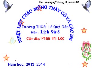 Bài giảng Lịch sử 6 - Tiết 12, Bài 10: Những chuyển biến trong đời sống kinh tế - Phan Thị Lộc