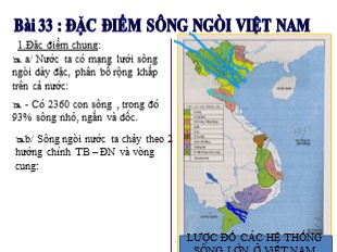 Bài giảng môn Địa lý 8 Bài 33. Đặc điểm sông ngòi Việt Nam