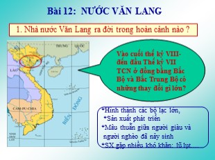 Bài giảng Lịch Sử 6 - Tiết 14, Bài 12: Nước Văn Lang - Trần Thị Thuyên Anh