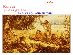 Bài giảng Lịch sử 6 - Tiết 3, Bài 3: Xã hội nguyên thủy - Nguyễn Thị Hoàng Anh