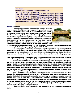 Đề tài Lịch sử - Nhà Nguyễn (1802-1945)