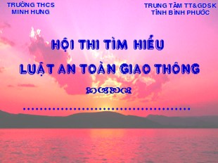 Hội thi tìm hiểu luật an toàn giao thông - Trường THCS Minh Hương