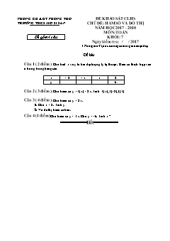 Đề khảo sát chất lượng học sinh Tháng 11 môn Số học Lớp 7 - Năm học 2017-2018 - Trường THCS Mồ Sì San (Có đáp án và thang điểm)