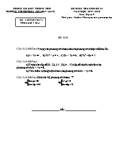 Đề kiểm tra chất lượng Chủ đề 3 môn Đại số Lớp 9 - Năm học 2017-2018 - Trường PTDTBT THCS Số 2 Bản Lang (Có đáp án và thang điểm)