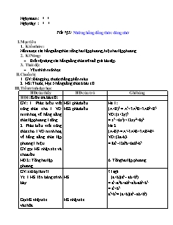 Giáo án Đại số Lớp 8 - Tiết 7: Những hằng đẳng thức đáng nhớ - Trường THCS Nậm Cuổi