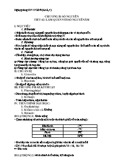 Giáo án Số học Lớp 6 - Tiết 42: Làm quen với số nguyên âm - Năm học 2019-2020 - Trường THCS Thị trấn Than Uyên