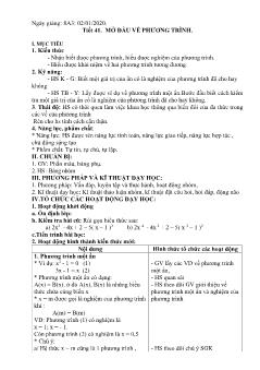 Giáo án Số học Lớp 8 - Chương trình học kì II - Năm học 2019-2020 - Trường THCS Mường Kim