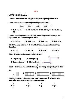 5 đề ôn thi giữa kì môn Toán Lớp 2