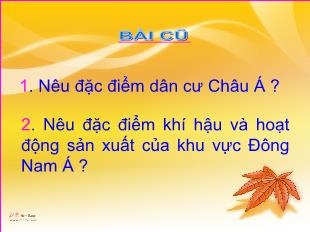 Bài giảng Địa lí Lớp 5 - Bài: Các nước láng giềng của Việt Nam