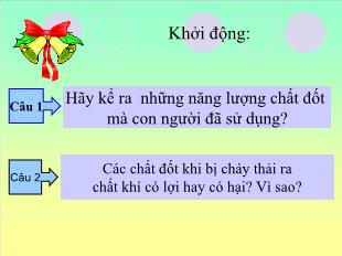 Bài giảng Khoa học Lớp 5 - Bài: Sử dụng năng lượng gió và năng lượng nước chảy