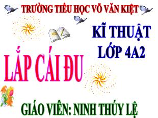 Bài giảng Kĩ thuật Lớp 4 - Bài: Lắp cái đu - Ninh Thúy Lệ