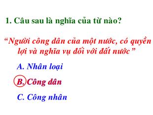 Bài giảng Luyện từ và câu Lớp 5 - Bài: Mở rộng vốn từ Công dân