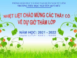 Bài giảng Luyện từ và câu Lớp 5 - Bài: Mở rộng vốn từ truyền thống - Trường Tiểu học Nguyễn Quý Đức - Năm học 2021-2022