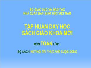 Bài giảng tập huấn môn Toán Lớp 1