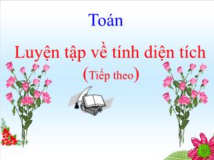 Bài giảng Toán Lớp 5 - Bài: Luyện tập về tính diện tích (Tiếp theo)