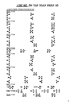 Bài tập ôn kiến thức về phân số
