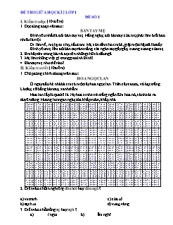 Bộ đề thi giữa học kì 2 môn Tiếng Việt Lớp 1