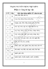 Cẩm nang Tiếng Việt Lớp 1