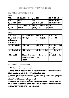 Đề ôn thi Violympic cấp huyện Toán Tiếng Việt Lớp 5 – Đề số 2