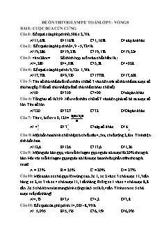 Đề ôn thi Violympic Toán lớp 5 - Vòng 8