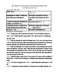 Đề thi toán Violympic dành cho học sinh Lớp 5 cấp tỉnh - quốc gia