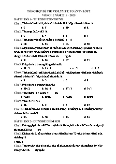 Đề thi toán Violympic Lớp 2 - Vòng 10 - Năm 2019-2020