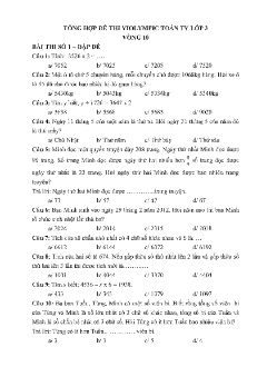 Đề tự luyện Violympic Toán Lớp 3 - Vòng 10 - Năm 2019-2020