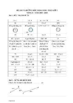 Đề tự luyện Violympic Toán Lớp 3 - Vòng 3 - Năm 2019-2020