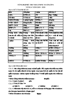 Đề tự luyện Violympic Toán Lớp 4 - Vòng 4 - Năm 2019-2020