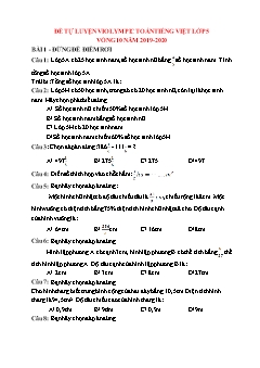 Đề tự luyện Violympic Toán Tiếng Việt Lớp 5 - Vòng 10 - Năm 2019-2020