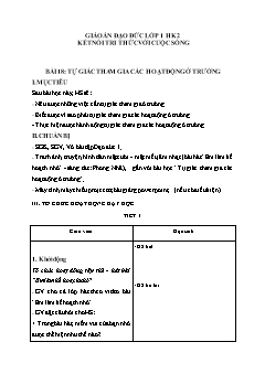 Giáo án học kì II môn Đạo đức Lớp 1 (Kết nối tri thức với cuộc sống)