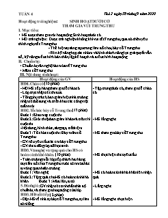 Giáo án Lớp 1 - Tuần 4 - Năm học 2020-2021