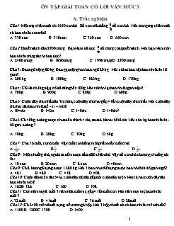 Ôn tập giải toán có lời văn mức 3