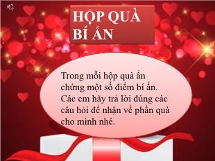 Trò chơi khởi động học tập: Hộp quà bí ẩn