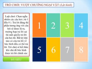 Trò chơi khởi động học tập: Vượt chướng ngoại vật