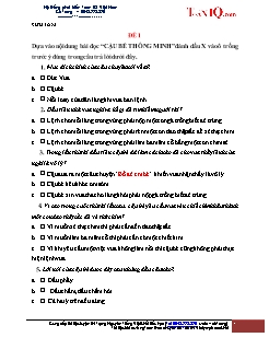 42 đề trắc nghiệm môn Tiếng Việt Lớp 3 (Có đáp án)