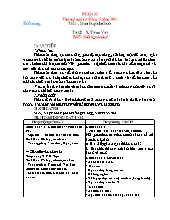 Bài giảng Lớp 1 - Tuần 32 - Năm học 2020-2021