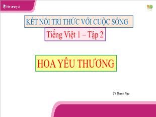 Bài giảng Tiếng Việt Lớp 1 - Bài: Hoa yêu thương - Thanh Nga