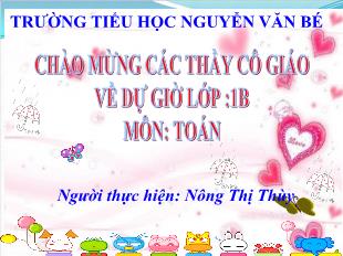 Bài giảng Toán Lớp 1 - Chủ đề 3, Bài 10: Phép cộng trong phạm vi 10 - Nông Thị Thùy