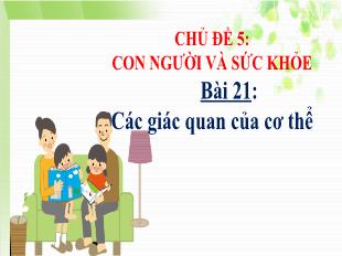 Bài giảng Tự nhiên và xã hội Khối 1 - Bài 21: Các giác quan của cơ thể