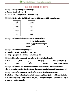 Bài tập chính tả Lớp 2
