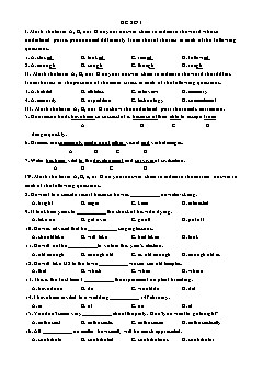 Bộ đề ôn thi THPT môn Tiếng Anh