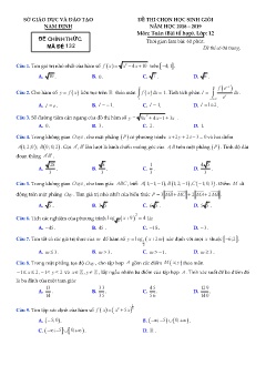 Bộ đề thi học sinh giỏi môn Toán Lớp 12