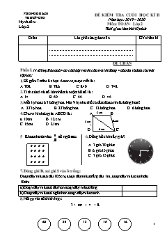 Đề kiểm tra học kỳ II môn Toán Lớp 2 - Năm học 2019-2020 (Có đáp án)