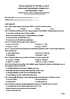 Đề tham khảo kì thi THPTQG năm 2019 chuẩn cấu trúc của Bộ GD&ĐT môn Lịch sử - Đề 17 (Có đáp án)